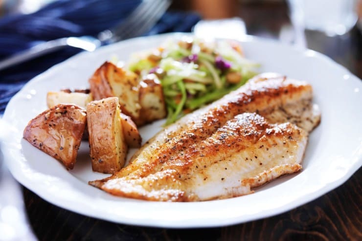 Fischgericht im Rahmen der Halbpension